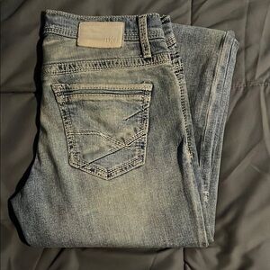 Men's Light Blue Buckle Jeans